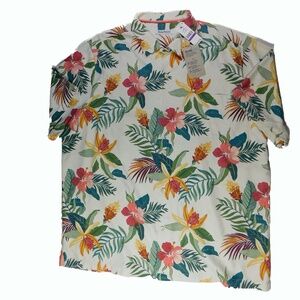 NWT Tommy Bahama Beach Crest Blooms IslandZone Camp Shirt, Continental, XXL